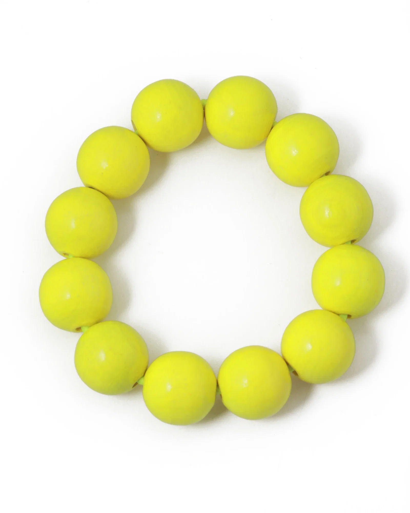 Image of Big Perlen Bracelet in Neon Yellow by Ina Seifart