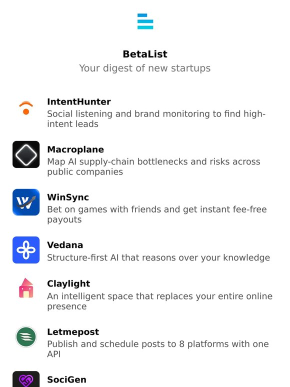 IntentHunter, Macroplane, WinSync, Vedana, Claylight, and more