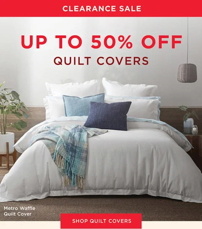 Up To 50% Off Quilt Covers