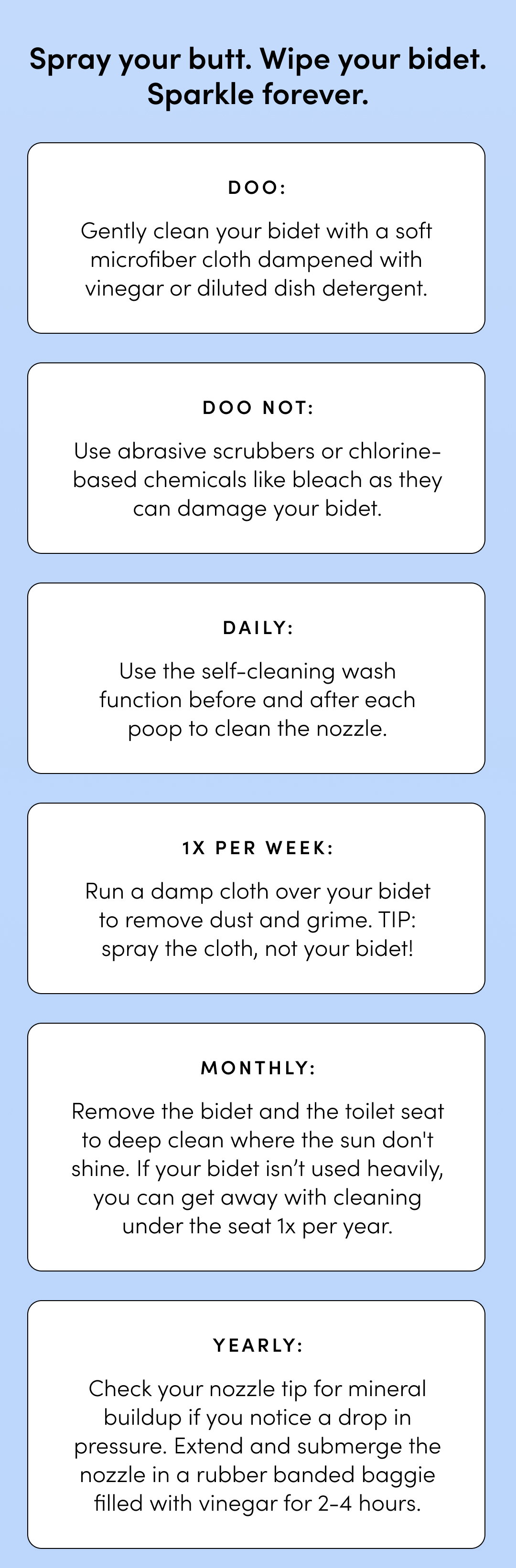 BIDET CARE 101