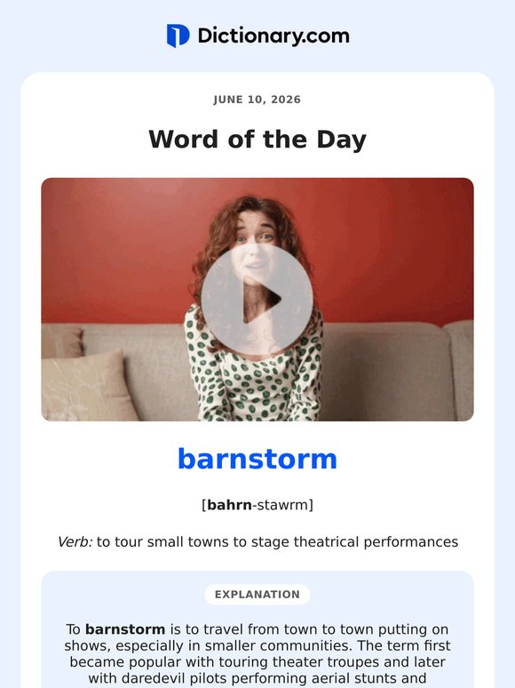 Hit the Road and "Barnstorm"