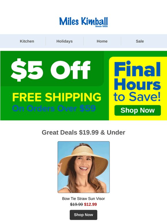 ⏰ Last Chance for $5 Off + Free Shipping