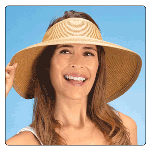 Bow Tie Straw Sun Visor