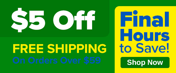 Shop with $5 Off + Free Shipping