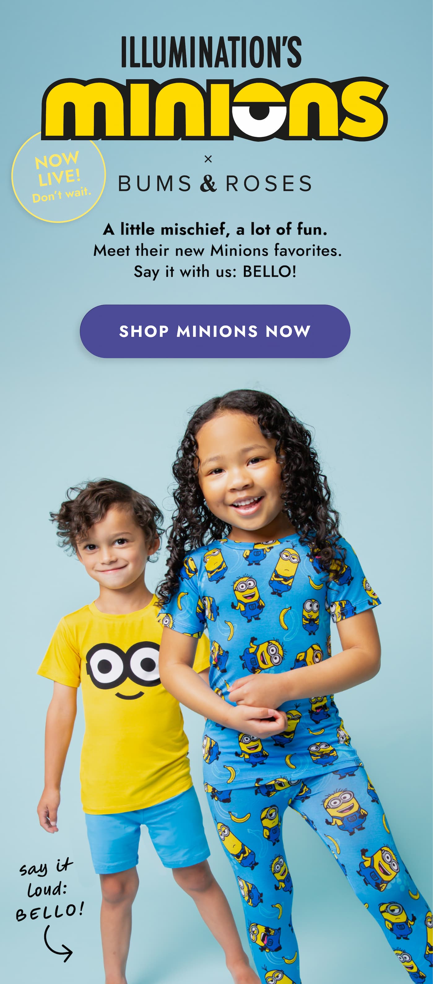 shop minions x bums & roses exclusive collab collection