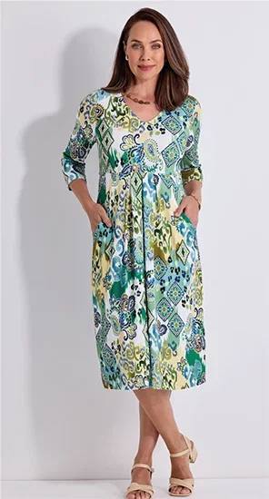 Soft V-neck Jersey Dress