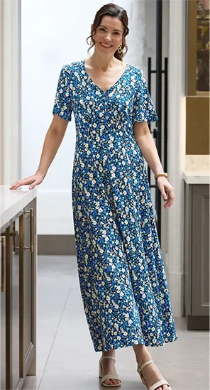 Smooth Floral Tea Dress