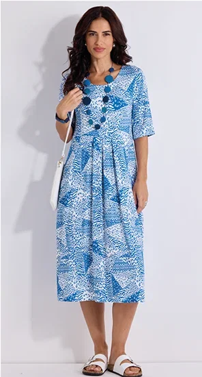 Soft Round-neck Jersey Dress
