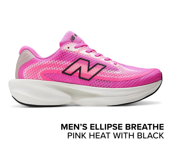 men’s Ellipse Breathe PINK HEAT with BLACK