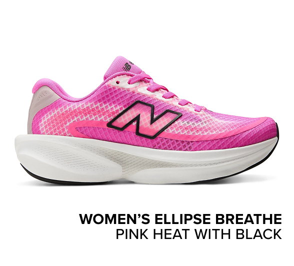 women’s Ellipse Breathe PINK HEAT with BLACK