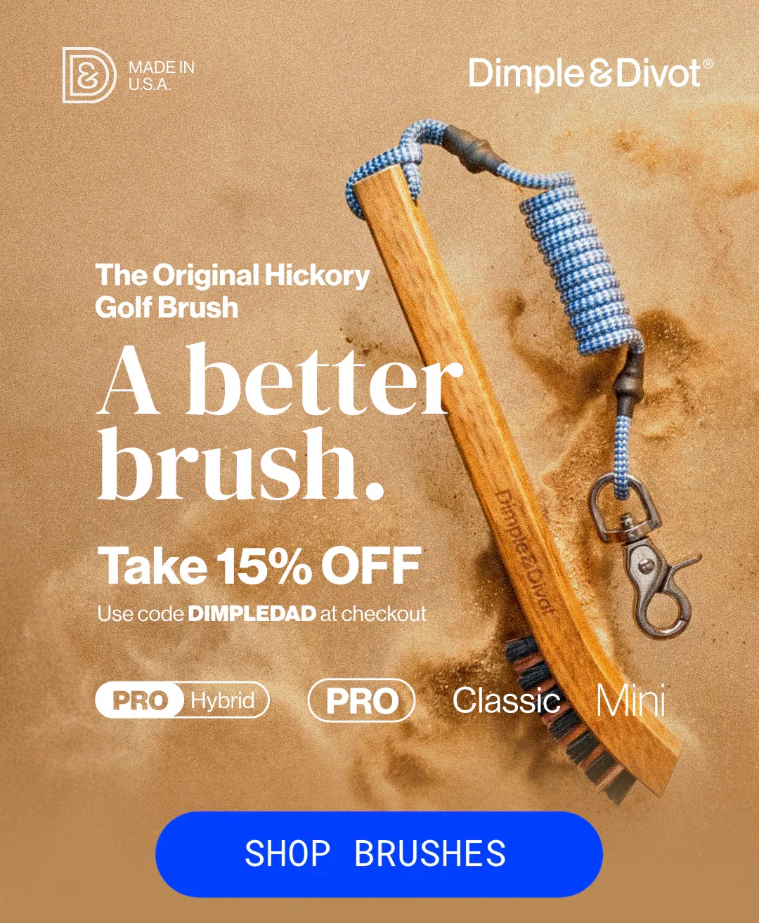 The Original Hickory Golf Brush
