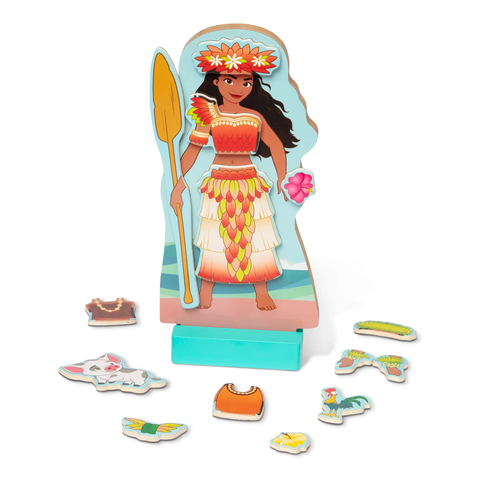 Image of Disney Moana Wooden Magnetic Dress-Up Play Set