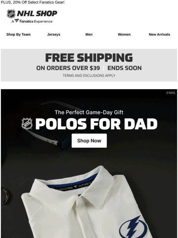 Upgrade Dad’s Game Day Style: Shop NHL Polos