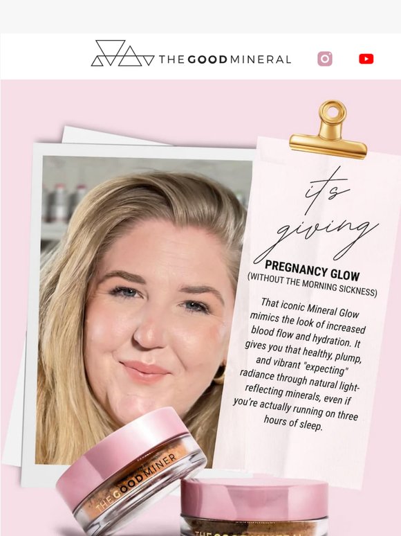 It's giving... ✨ pregnancy glow (without the morning sickness)