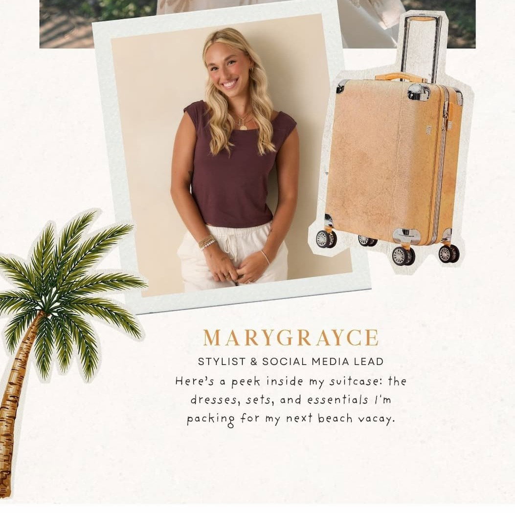 Here's a peek inside my suitcase.
