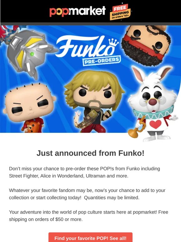 Reserve Your Funko Must-Haves Today