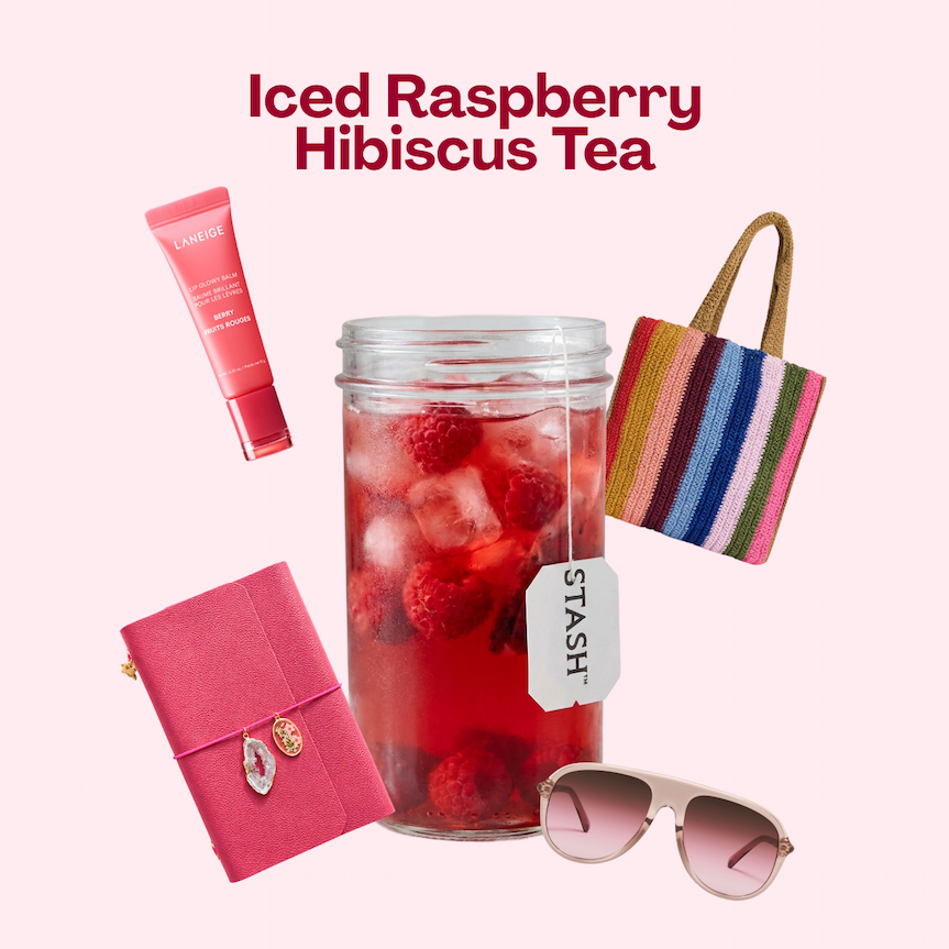 Raspberry Hibiscus Iced Tea