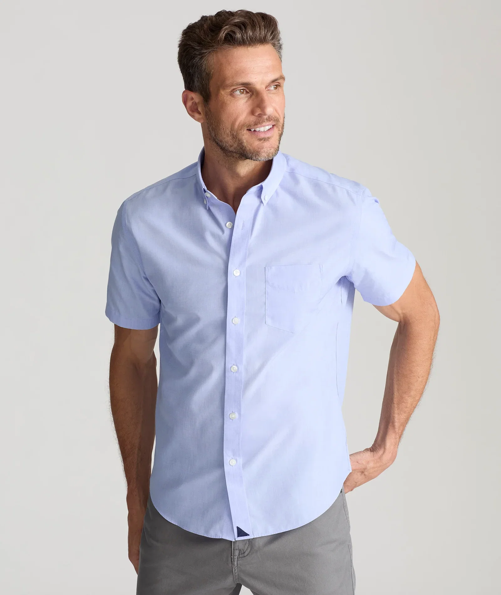 Image of Wrinkle-Free Short-Sleeve Hillstowe Shirt