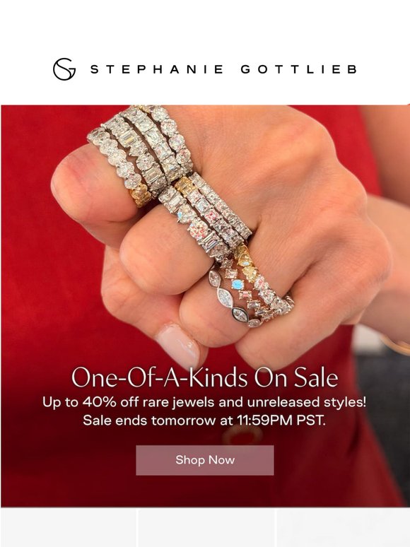 Up to 40% off One-Of-A-Kinds