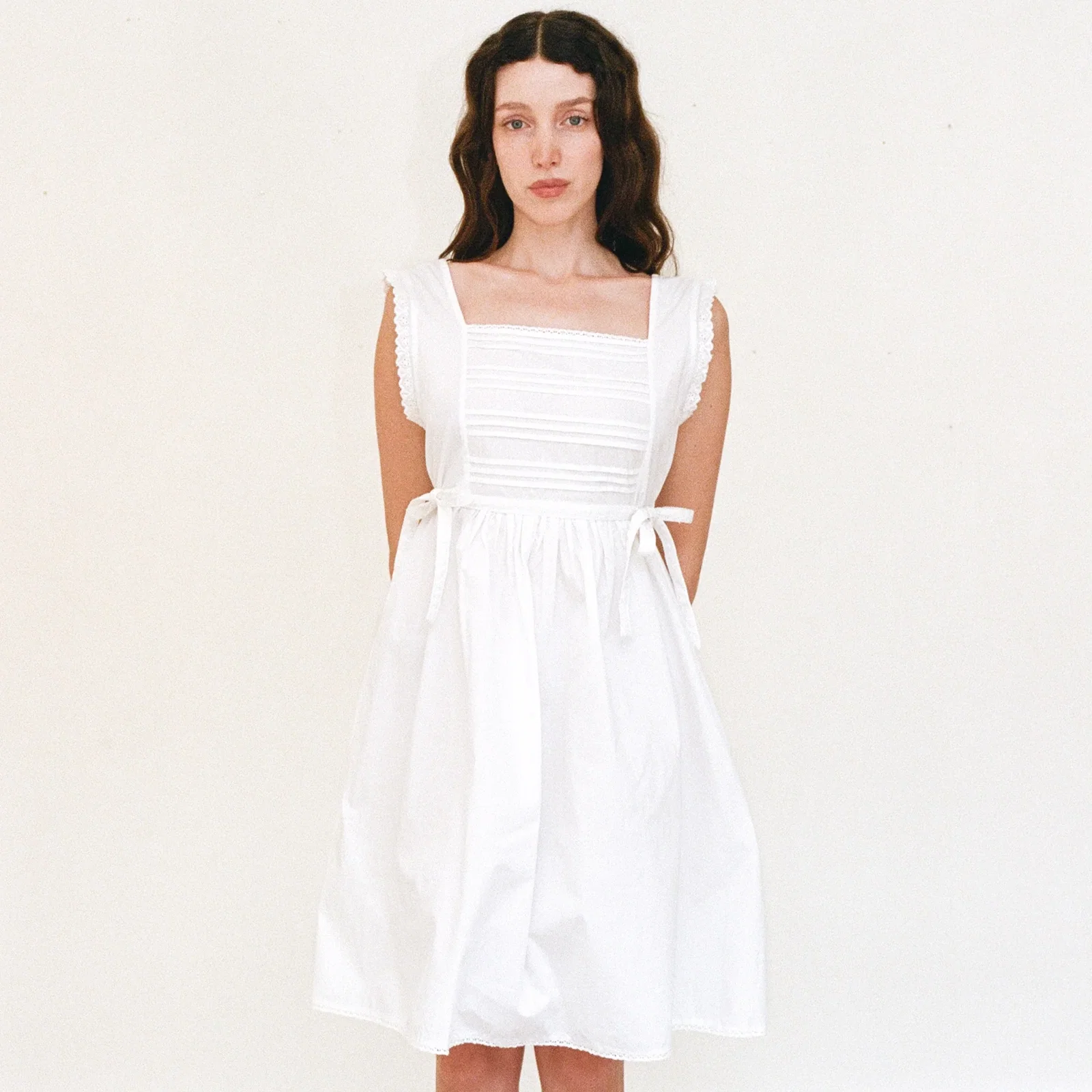 Image of Pinafore Nightdress, White