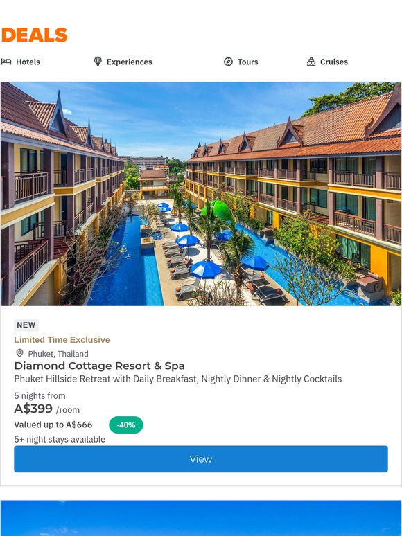 Phuket Hillside Retreat w. Daily Breakfast, Dinner & Cocktails
