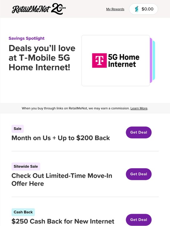 🌐 T-Mobile 5G Home Internet: Month on Us + $250 Cash Back & More!