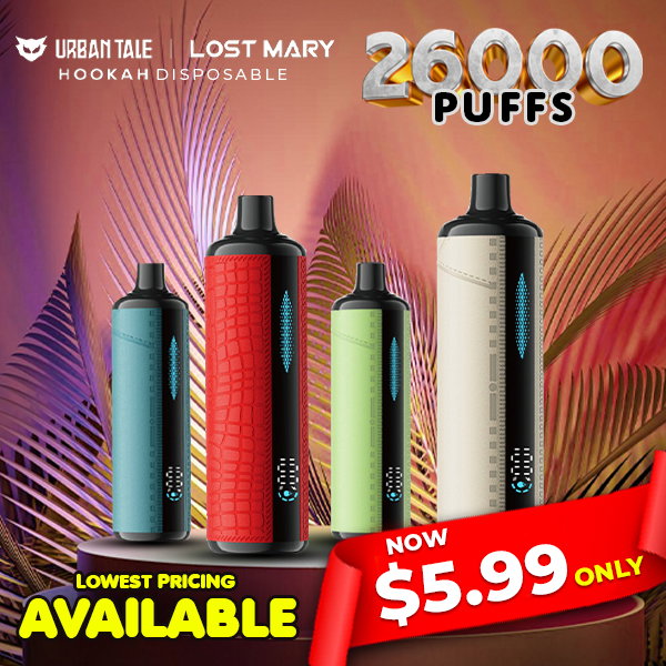 Urban Tale X Lost Mary Hookah 26000 Puff Disposable