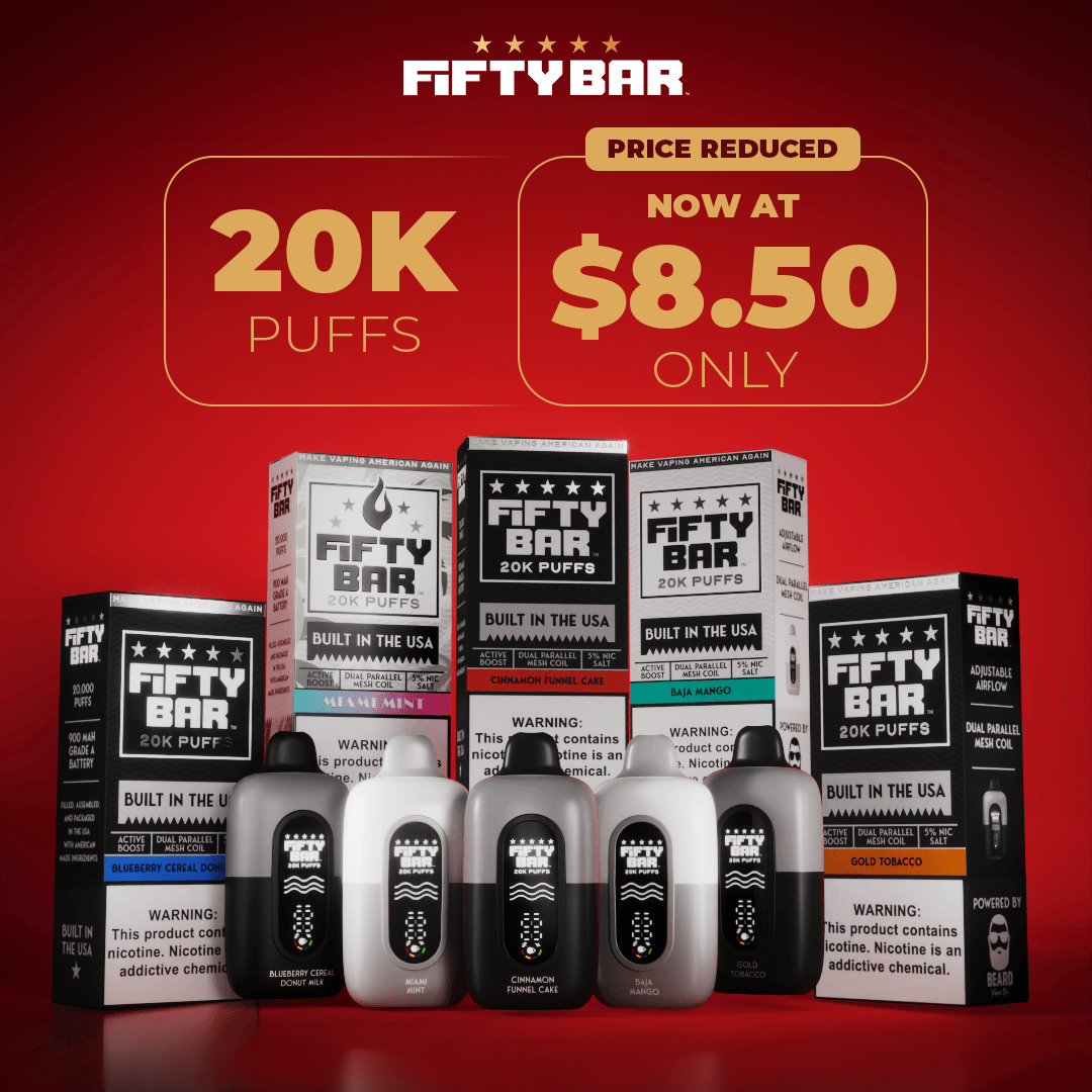 Fifty Bar V2 20000 Puff Disposable (Texas Compliant)