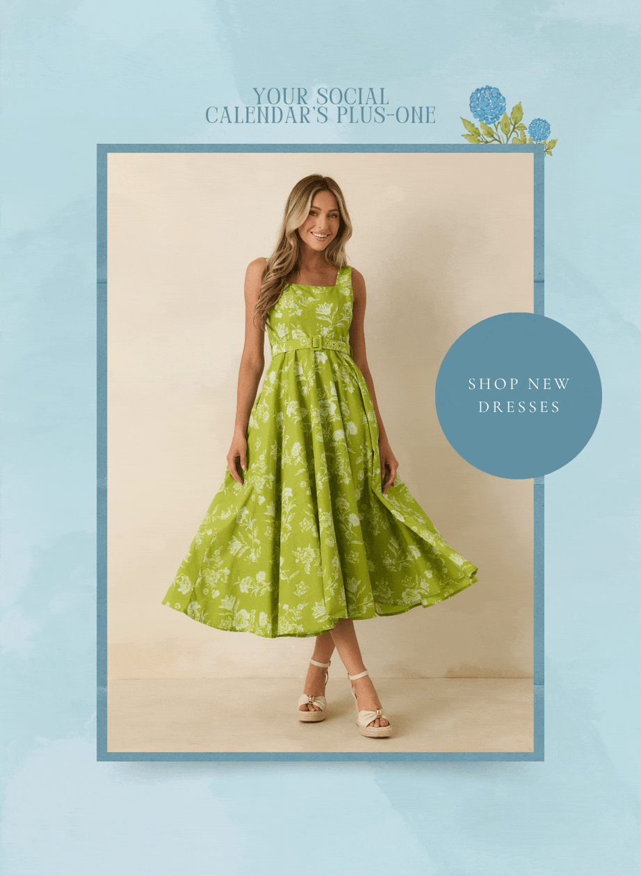 Your social calendar's plus-one. Shop New Dresses.