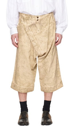 Beige Inferno Denim Shorts - Vivienne Westwood