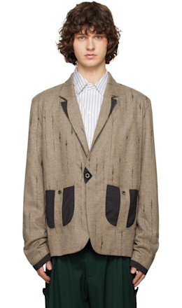 Brown Veca Tailored Blazer - Kiko Kostadinov