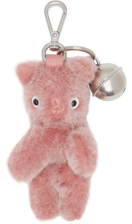 Pink Teddy Bear Keychain - Acne Studios