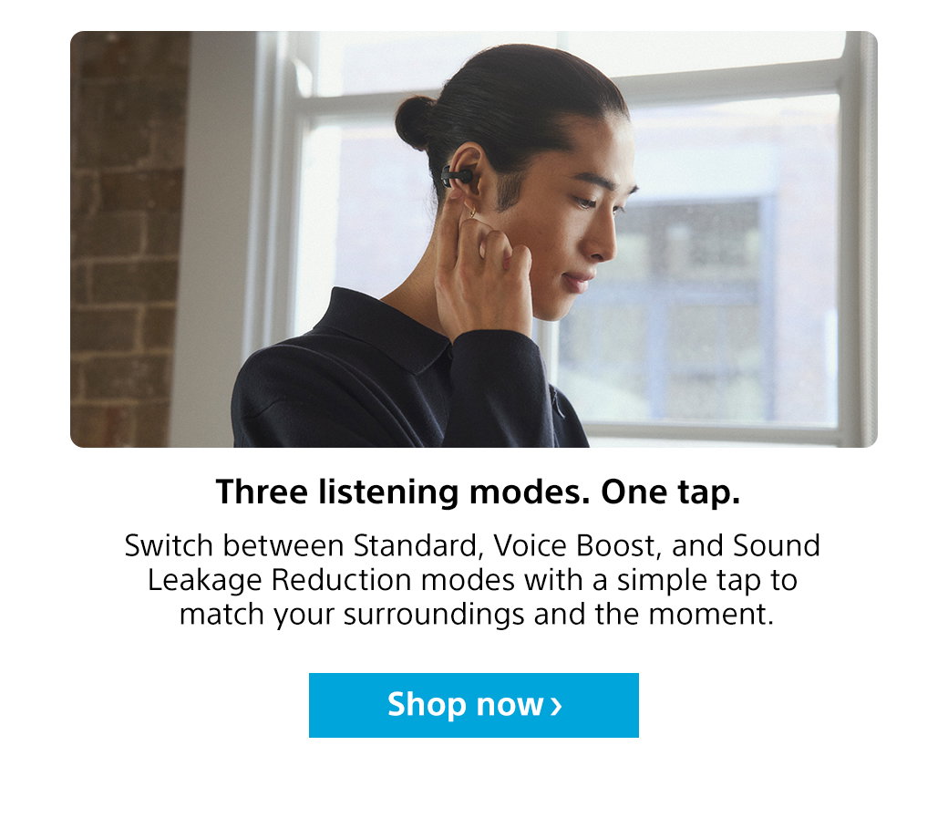 Three listening modes. One tap. Shop now