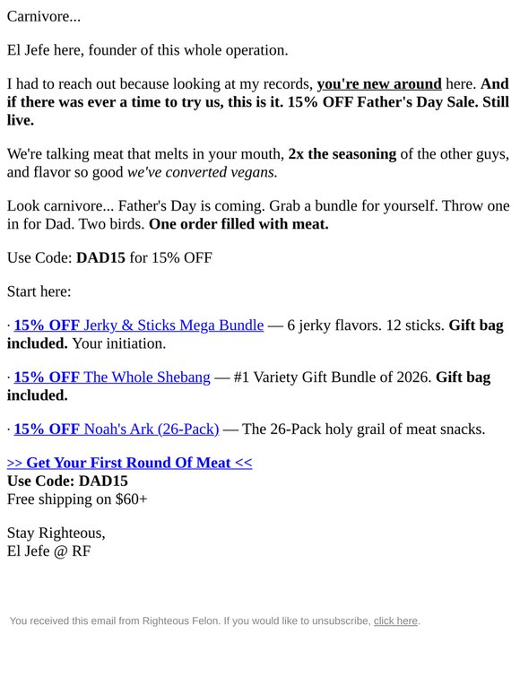 Your First Meat Order = 15% OFF 🍖