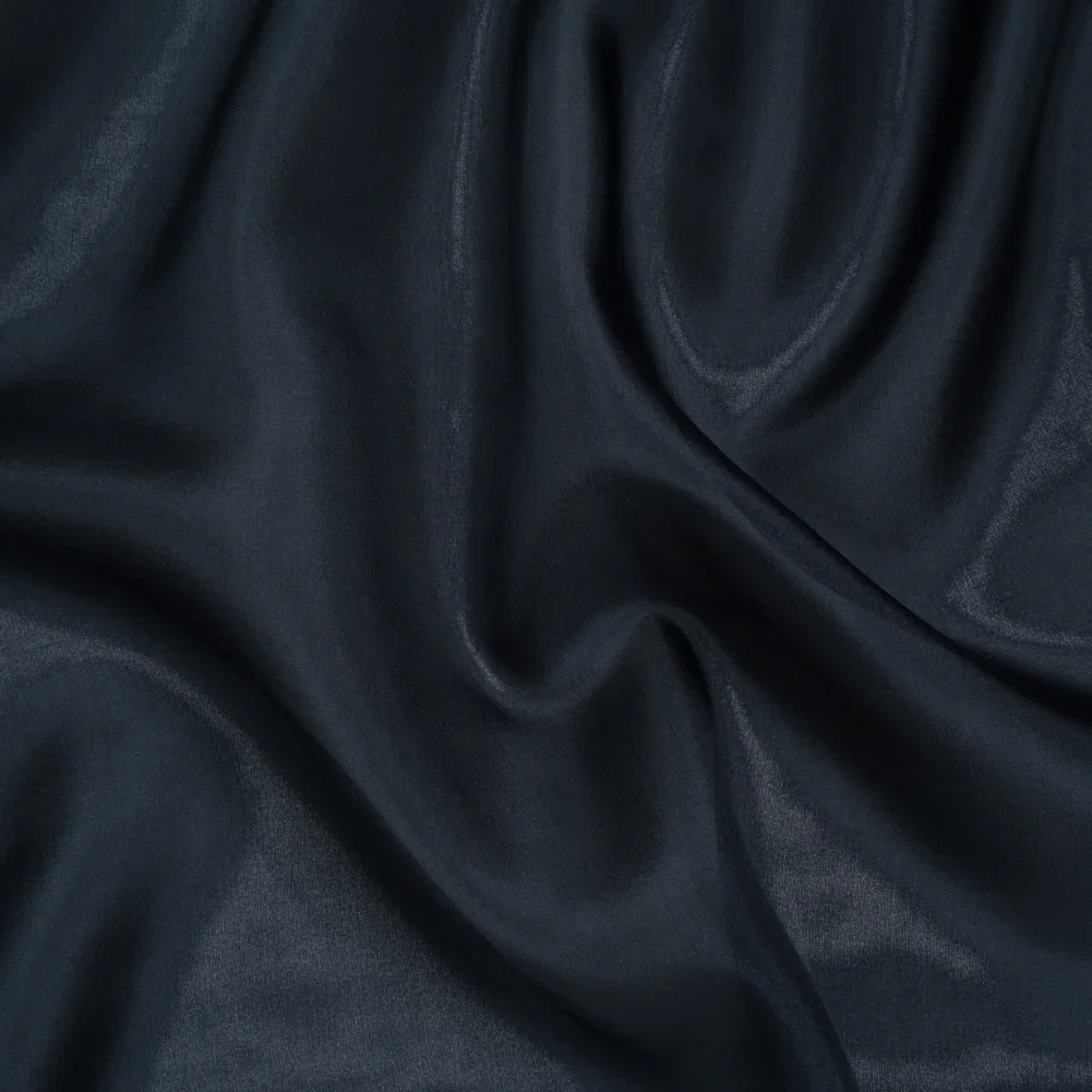 Image of China Silk/Habotai - Navy Blue - Famous Australian Designer Deadstock