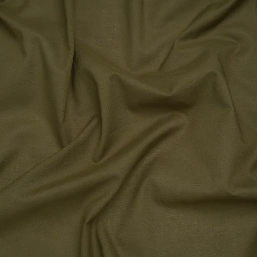 Image of Cotton Voile Lining - Olive Green - Famous Australian Designer Deadstock