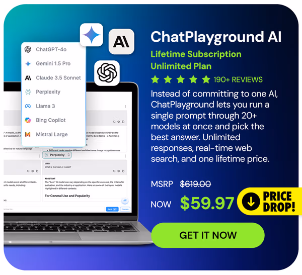 ChatPlayground AI: Lifetime Subscription (Unlimited Plan)