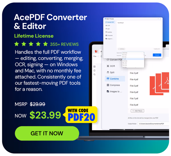 AcePDF Converter & Editor: Lifetime License