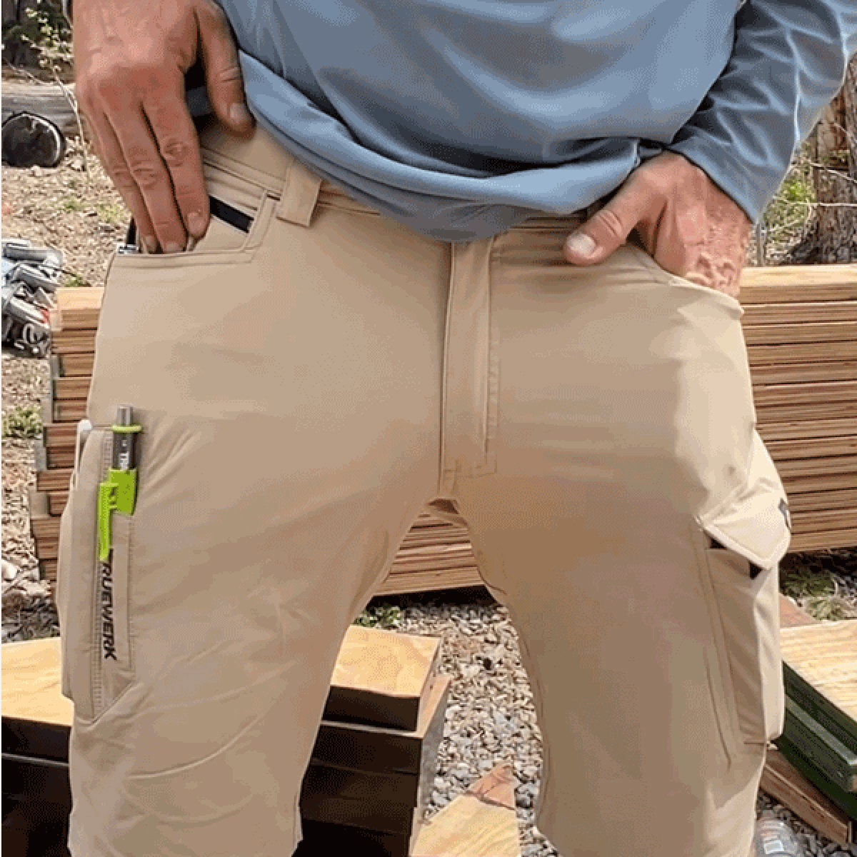 T1 WerkShort in Light Khaki