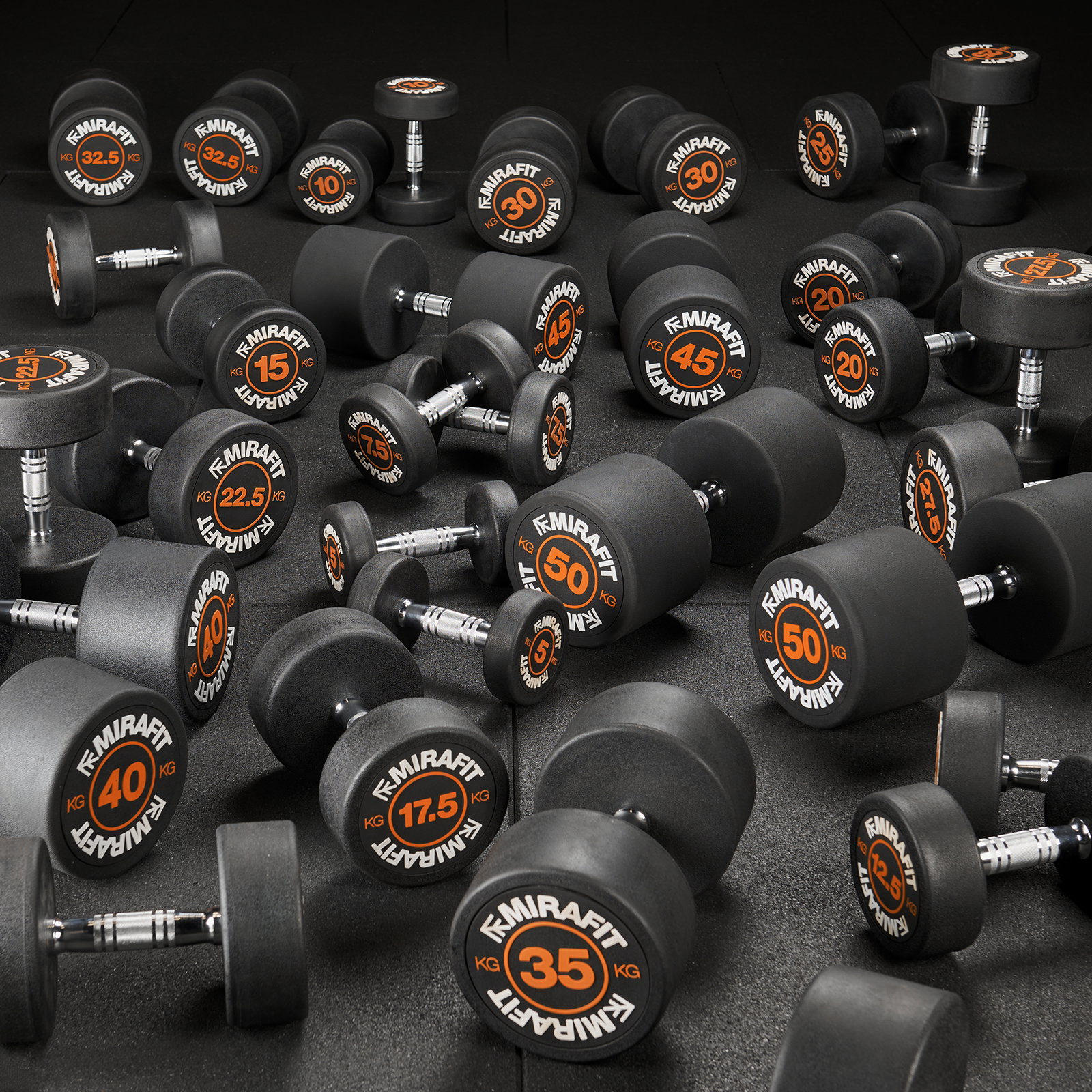 Rubber dumbbell set - choice of weights