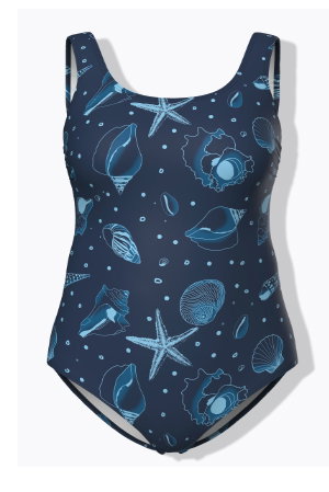 Shell Print One Piece Swimsuit