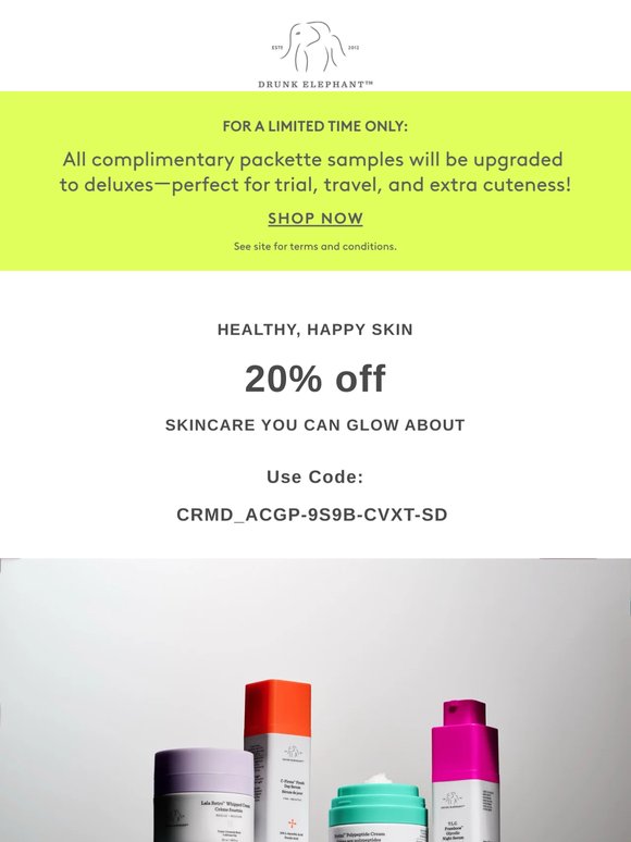 Good news: you qualify for 20% off