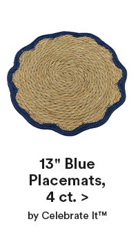 13″ Blue Placemats, 4 ct. > by Celebrate It™