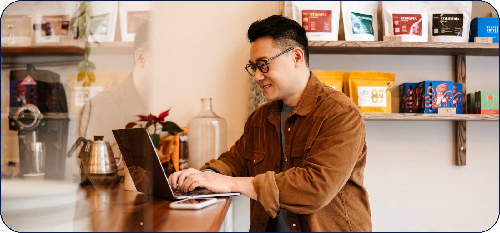 A man with laptop