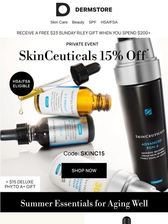 Now 15% Off — Indulge in SkinCeuticals Icons