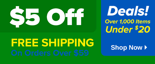 Shop with $5 Off + Free Shipping