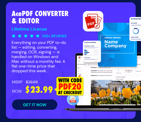 AcePDF Converter & Editor: Lifetime License