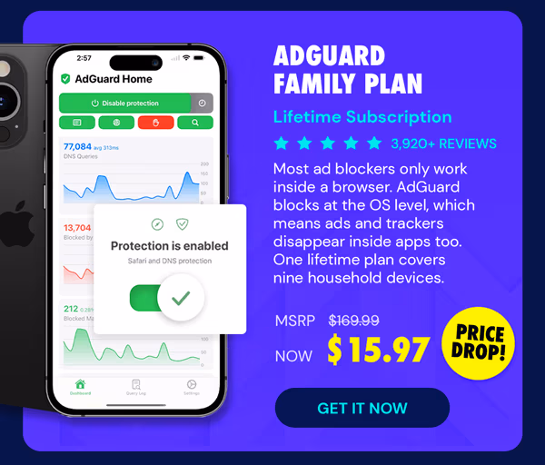 AdGuard Family Plan: Lifetime Subscription