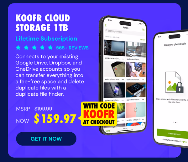 Koofr Cloud Storage: Lifetime Subscription (1TB)