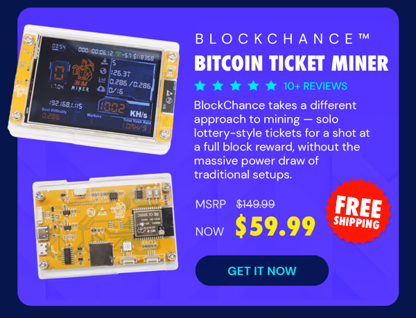 BlockChance™ Bitcoin Ticket Miner